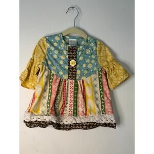 Persnickety Floral Tunic/Dress Toddler size 2T multi pattern / floral
